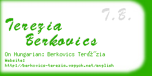 terezia berkovics business card